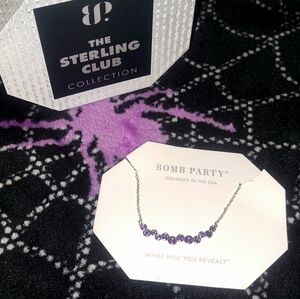 Bomb Party Sterling Club Violet Cubic Zirconia Necklace